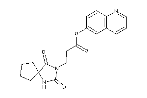 3-(2,4-diketo-1,3-diazaspiro[4.4]nonan-3-yl)propionic Acid 6-quinolyl Ester