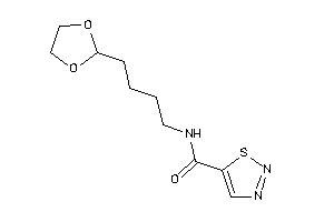N-[4-(1,3-dioxolan-2-yl)butyl]thiadiazole-5-carboxamide