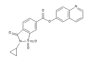 2-cyclopropyl-1,1,3-triketo-1,2-benzothiazole-6-carboxylic Acid 6-quinolyl Ester