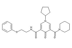 1-cyclopentyl-4-keto-N-(2-phenoxyethyl)-5-(piperidine-1-carbonyl)nicotinamide