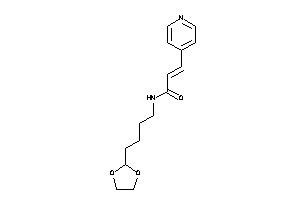 N-[4-(1,3-dioxolan-2-yl)butyl]-3-(4-pyridyl)acrylamide
