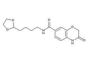N-[4-(1,3-dioxolan-2-yl)butyl]-3-keto-4H-1,4-benzoxazine-7-carboxamide
