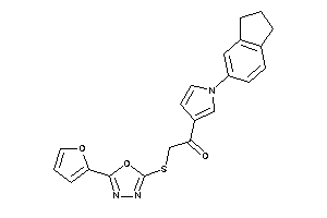 Image of 2-[[5-(2-furyl)-1,3,4-oxadiazol-2-yl]thio]-1-(1-indan-5-ylpyrrol-3-yl)ethanone