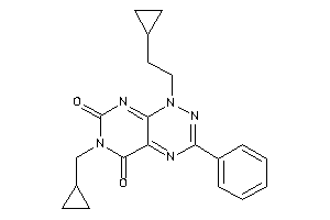 Image of 1-(2-cyclopropylethyl)-6-(cyclopropylmethyl)-3-phenyl-pyrimido[5,4-e][1,2,4]triazine-5,7-quinone