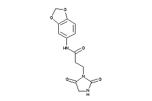 N-(1,3-benzodioxol-5-yl)-3-(2,5-diketoimidazolidin-1-yl)propionamide