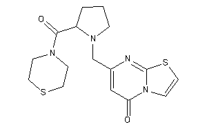 Image of 7-[[2-(thiomorpholine-4-carbonyl)pyrrolidino]methyl]thiazolo[3,2-a]pyrimidin-5-one