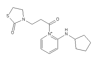 3-[3-[2-(cyclopentylamino)pyridin-1-ium-1-yl]-3-keto-propyl]thiazolidin-2-one