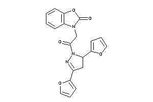 3-[2-[3,5-bis(2-furyl)-2-pyrazolin-1-yl]-2-keto-ethyl]-1,3-benzoxazol-2-one