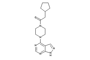 2-cyclopentyl-1-[4-(1H-pyrazolo[3,4-d]pyrimidin-4-yl)piperazino]ethanone