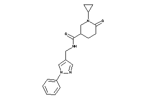 1-cyclopropyl-6-keto-N-[(1-phenylpyrazol-4-yl)methyl]nipecotamide