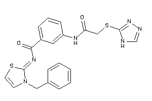 N-(3-benzyl-4-thiazolin-2-ylidene)-3-[[2-(4H-1,2,4-triazol-3-ylthio)acetyl]amino]benzamide