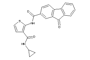 N-cyclopropyl-2-[(9-ketofluorene-2-carbonyl)amino]thiophene-3-carboxamide