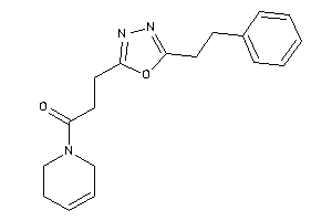 1-(3,6-dihydro-2H-pyridin-1-yl)-3-(5-phenethyl-1,3,4-oxadiazol-2-yl)propan-1-one