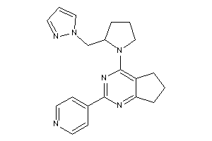 4-[2-(pyrazol-1-ylmethyl)pyrrolidino]-2-(4-pyridyl)-6,7-dihydro-5H-cyclopenta[d]pyrimidine