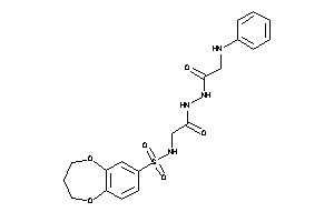 Image of N-[2-[N'-(2-anilinoacetyl)hydrazino]-2-keto-ethyl]-3,4-dihydro-2H-1,5-benzodioxepine-7-sulfonamide
