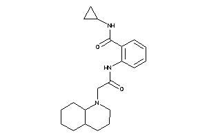 2-[[2-(3,4,4a,5,6,7,8,8a-octahydro-2H-quinolin-1-yl)acetyl]amino]-N-cyclopropyl-benzamide