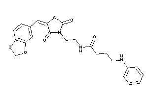 4-anilino-N-[2-(2,4-diketo-5-piperonylidene-thiazolidin-3-yl)ethyl]butyramide