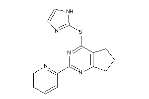 Image of 4-(1H-imidazol-2-ylthio)-2-(2-pyridyl)-6,7-dihydro-5H-cyclopenta[d]pyrimidine
