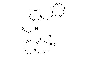 N-(2-benzylpyrazol-3-yl)-2,2-diketo-3,4-dihydropyrido[2,1-c][1,2,4]thiadiazine-9-carboxamide