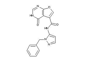 N-(2-benzylpyrazol-3-yl)-4-keto-3H-furo[2,3-d]pyrimidine-5-carboxamide