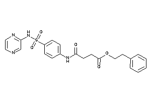 Image of 4-keto-4-[4-(pyrazin-2-ylsulfamoyl)anilino]butyric Acid Phenethyl Ester