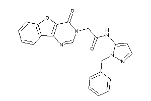 N-(2-benzylpyrazol-3-yl)-2-(4-ketobenzofuro[3,2-d]pyrimidin-3-yl)acetamide