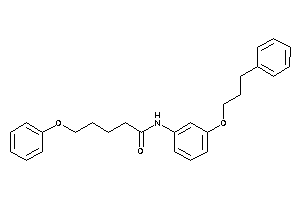 Image of 5-phenoxy-N-[3-(3-phenylpropoxy)phenyl]valeramide