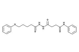 4-keto-4-[N'-(5-phenoxypentanoyl)hydrazino]-N-phenyl-butyramide