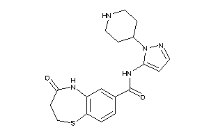 4-keto-N-[2-(4-piperidyl)pyrazol-3-yl]-3,5-dihydro-2H-1,5-benzothiazepine-7-carboxamide