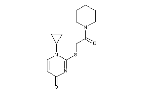 1-cyclopropyl-2-[(2-keto-2-piperidino-ethyl)thio]pyrimidin-4-one