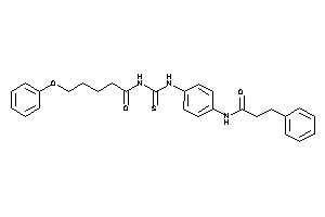 N-[[4-(hydrocinnamoylamino)phenyl]thiocarbamoyl]-5-phenoxy-valeramide