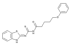 N-(3H-1,3-benzothiazol-2-ylidenethiocarbamoyl)-5-phenoxy-valeramide