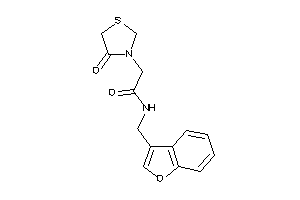 N-(benzofuran-3-ylmethyl)-2-(4-ketothiazolidin-3-yl)acetamide