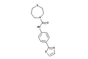 N-(4-thiazol-2-ylphenyl)-1,4-thiazepane-4-carboxamide