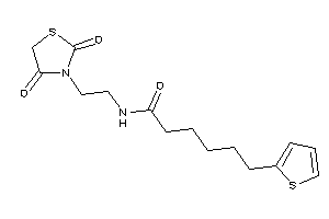 N-[2-(2,4-diketothiazolidin-3-yl)ethyl]-6-(2-thienyl)hexanamide