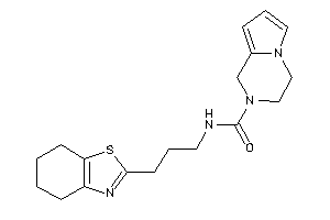 N-[3-(4,5,6,7-tetrahydro-1,3-benzothiazol-2-yl)propyl]-3,4-dihydro-1H-pyrrolo[1,2-a]pyrazine-2-carboxamide