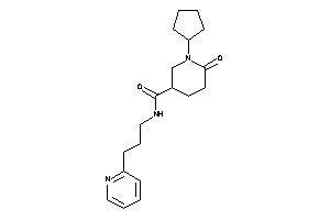 1-cyclopentyl-6-keto-N-[3-(2-pyridyl)propyl]nipecotamide