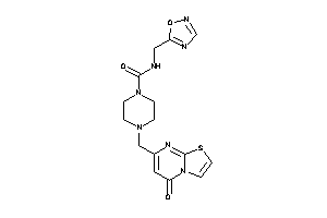 4-[(5-ketothiazolo[3,2-a]pyrimidin-7-yl)methyl]-N-(1,2,4-oxadiazol-5-ylmethyl)piperazine-1-carboxamide