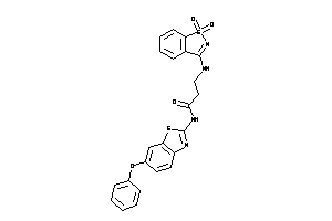 3-[(1,1-diketo-1,2-benzothiazol-3-yl)amino]-N-(6-phenoxy-1,3-benzothiazol-2-yl)propionamide