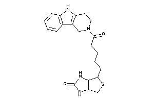 6-[5-keto-5-(1,3,4,5-tetrahydropyrido[4,3-b]indol-2-yl)pentyl]-1,3,3a,4,6,6a-hexahydrothieno[3,4-d]imidazol-2-one