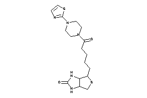 6-[5-keto-5-(4-thiazol-2-ylpiperazino)pentyl]-1,3,3a,4,6,6a-hexahydrothieno[3,4-d]imidazol-2-one