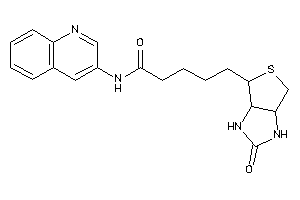 5-(2-keto-1,3,3a,4,6,6a-hexahydrothieno[3,4-d]imidazol-4-yl)-N-(3-quinolyl)valeramide