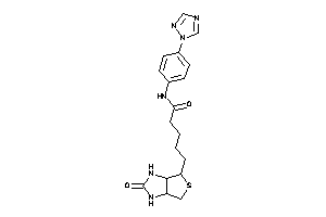 5-(2-keto-1,3,3a,4,6,6a-hexahydrothieno[3,4-d]imidazol-4-yl)-N-[4-(1,2,4-triazol-1-yl)phenyl]valeramide