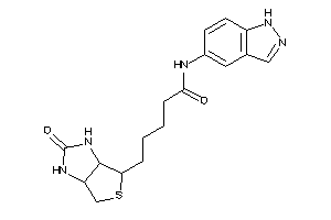 N-(1H-indazol-5-yl)-5-(2-keto-1,3,3a,4,6,6a-hexahydrothieno[3,4-d]imidazol-4-yl)valeramide