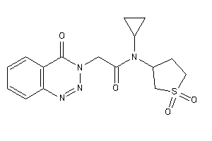 N-cyclopropyl-N-(1,1-diketothiolan-3-yl)-2-(4-keto-1,2,3-benzotriazin-3-yl)acetamide