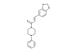 3-(1,3-benzodioxol-5-yl)-1-(4-phenylpiperazino)prop-2-en-1-one