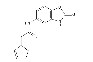 2-cyclopent-2-en-1-yl-N-(2-keto-3H-1,3-benzoxazol-5-yl)acetamide