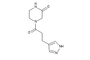 4-[3-(1H-pyrazol-4-yl)propanoyl]piperazin-2-one