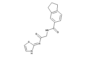 N-[2-keto-2-(4-thiazolin-2-ylideneamino)ethyl]indane-5-carboxamide