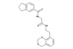 N-[2-[2-(4H-1,3-benzodioxin-8-yl)ethylamino]-2-keto-ethyl]indane-5-carboxamide